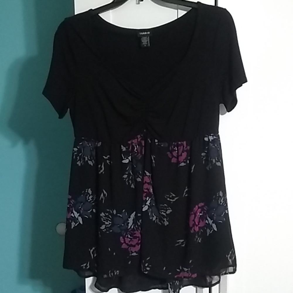 Torrid Floral Babydoll Top